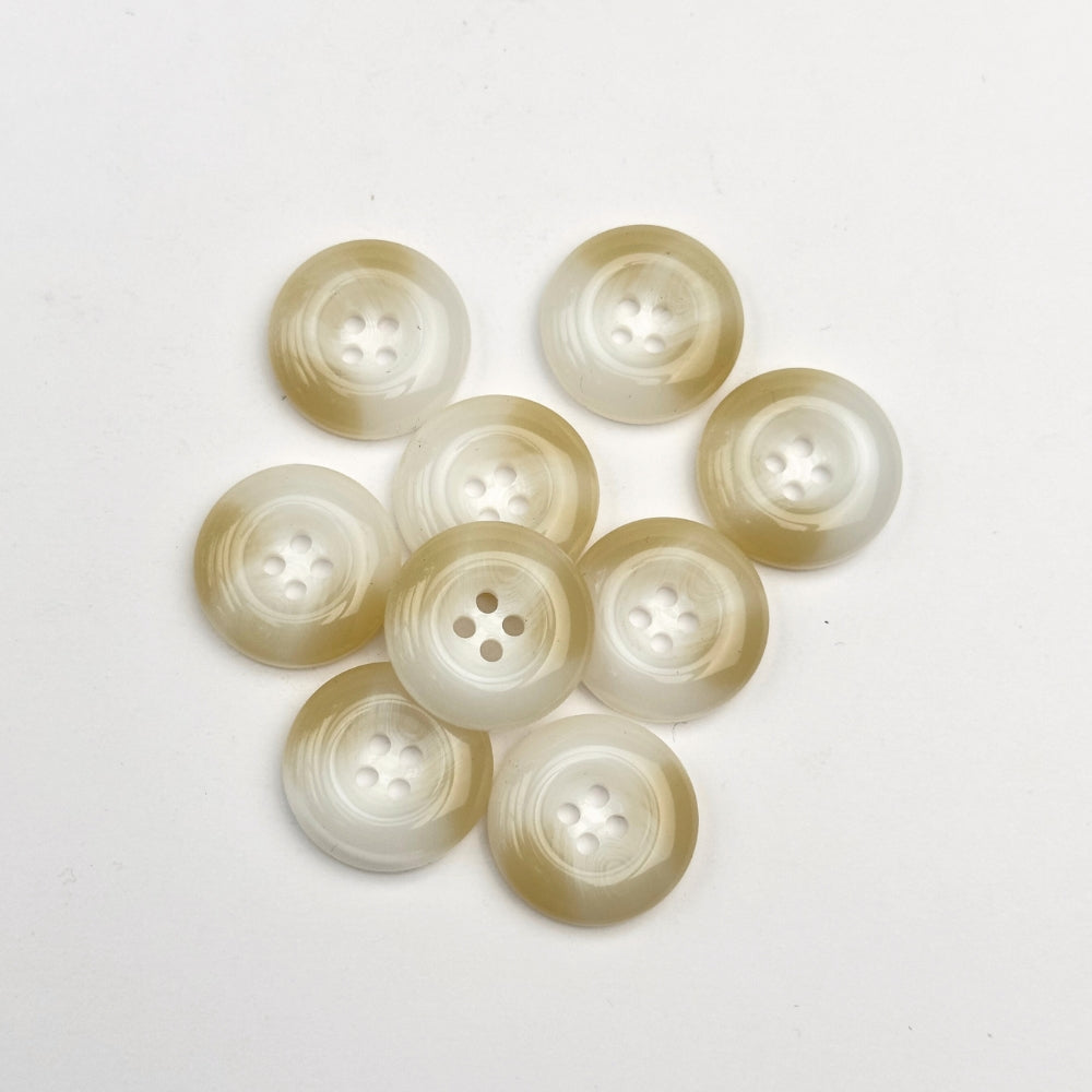 Knap - 4 huls knap - Cream - 21 mm