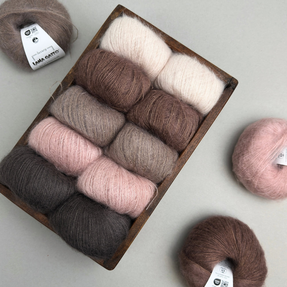 Strikkekit - Sorbet Cardigan (Kort) - Silk Mohair