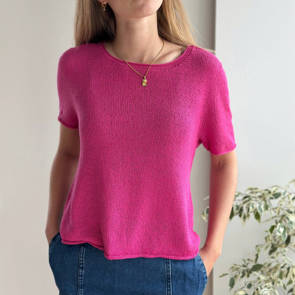 Strikkekit (uden opskrift) - Fabienne Tee af Le Knit (True Silk)