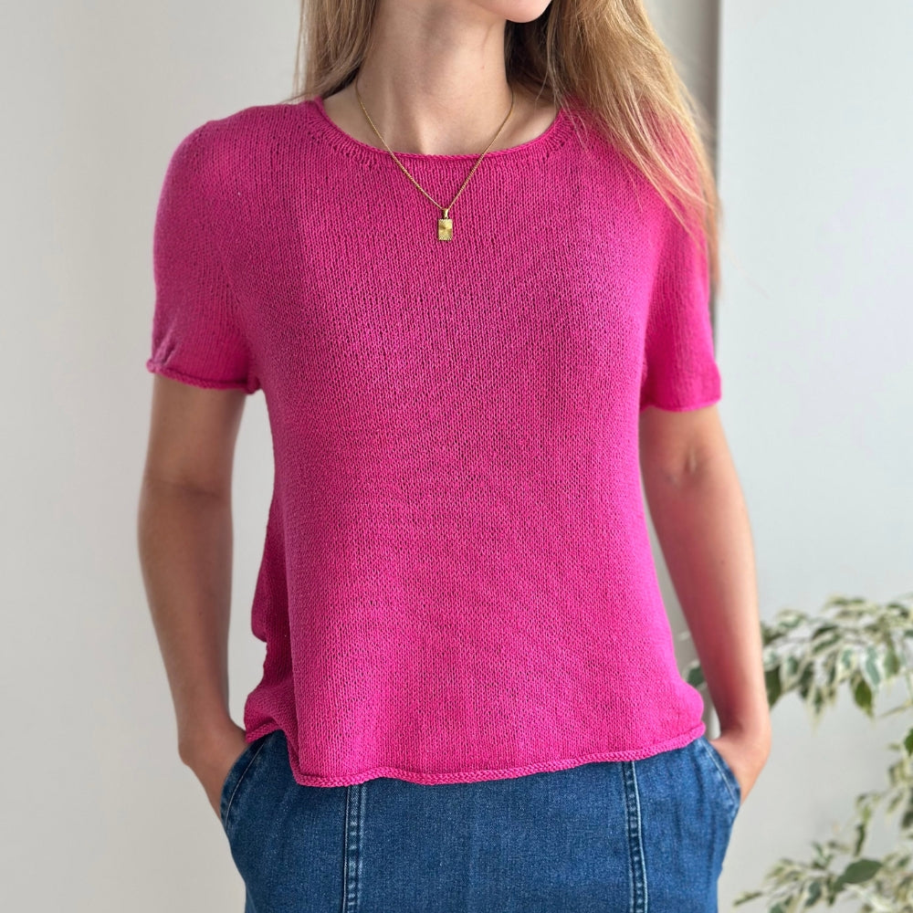 Strikkekit (uden opskrift) - Fabienne Tee af Le Knit (True Silk)