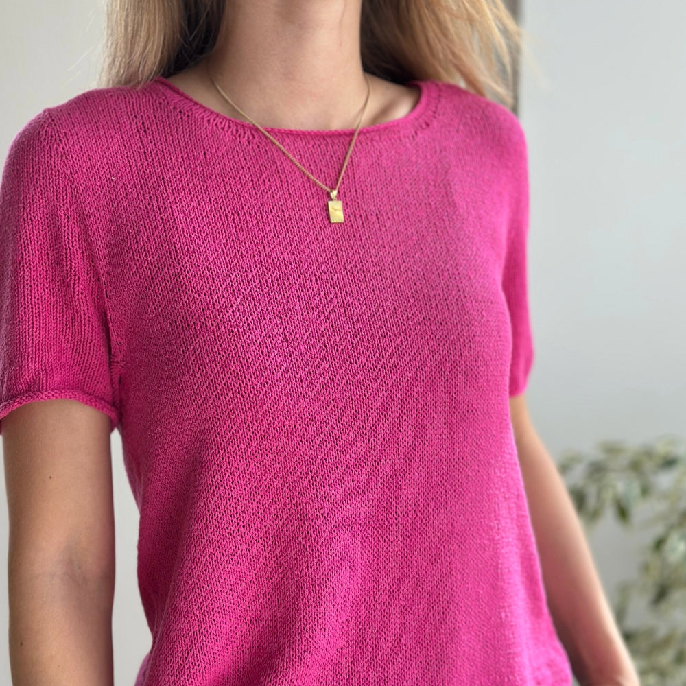 Strikkekit (uden opskrift) - Fabienne Tee af Le Knit (True Silk)
