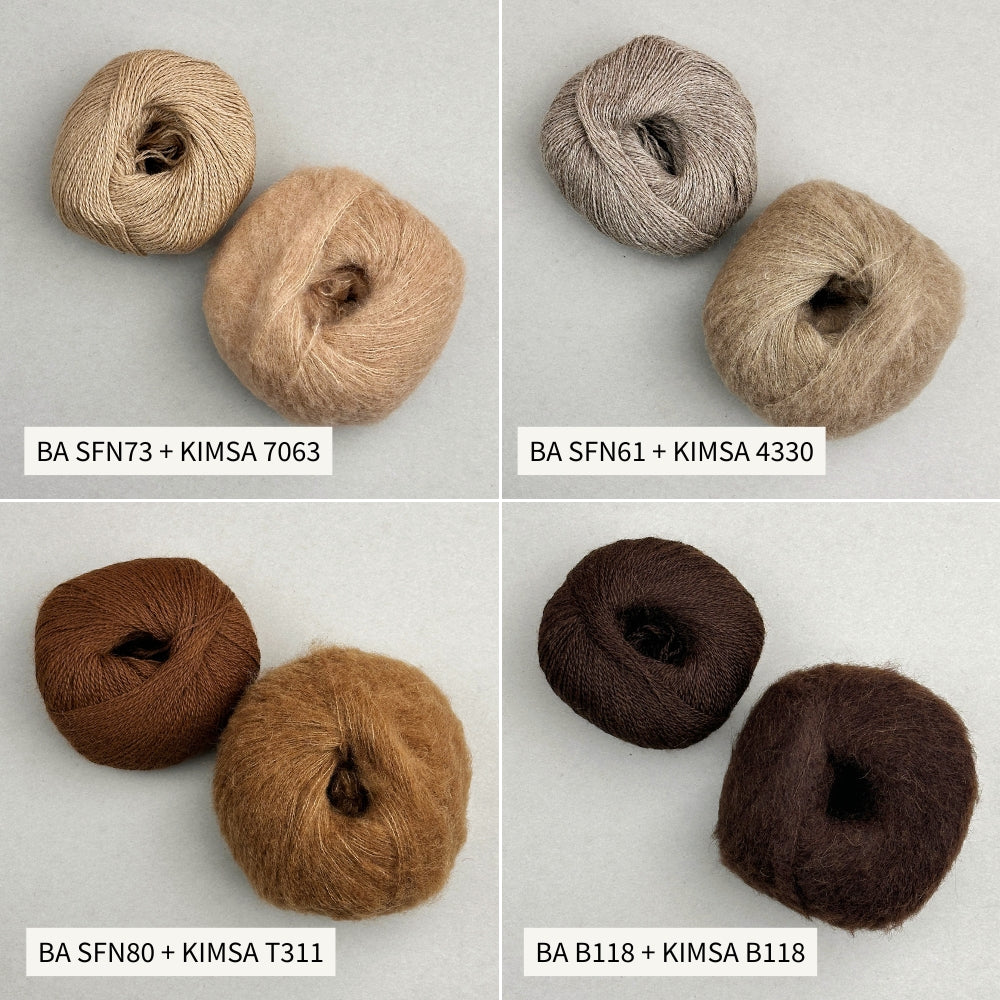 Knitting kit - Smuksak Scarf (Baby Alpaca + Kimsa)