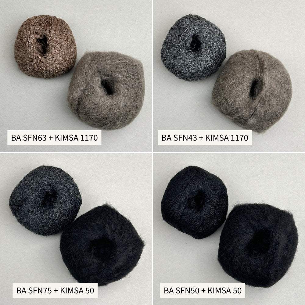 Knitting kit - Smuksak Scarf (Baby Alpaca + Kimsa)