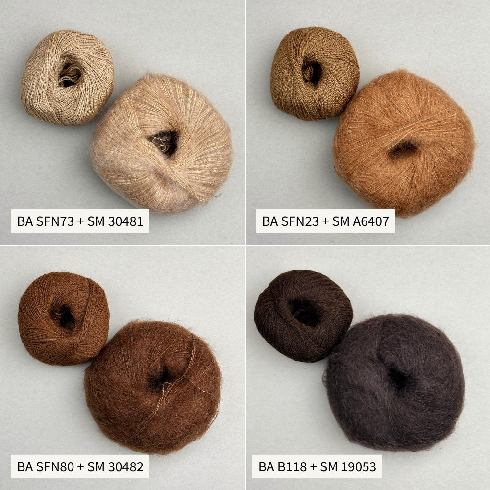 Knitting kit - Smuksak Scarf (Baby Alpaca + Silk Mohair)
