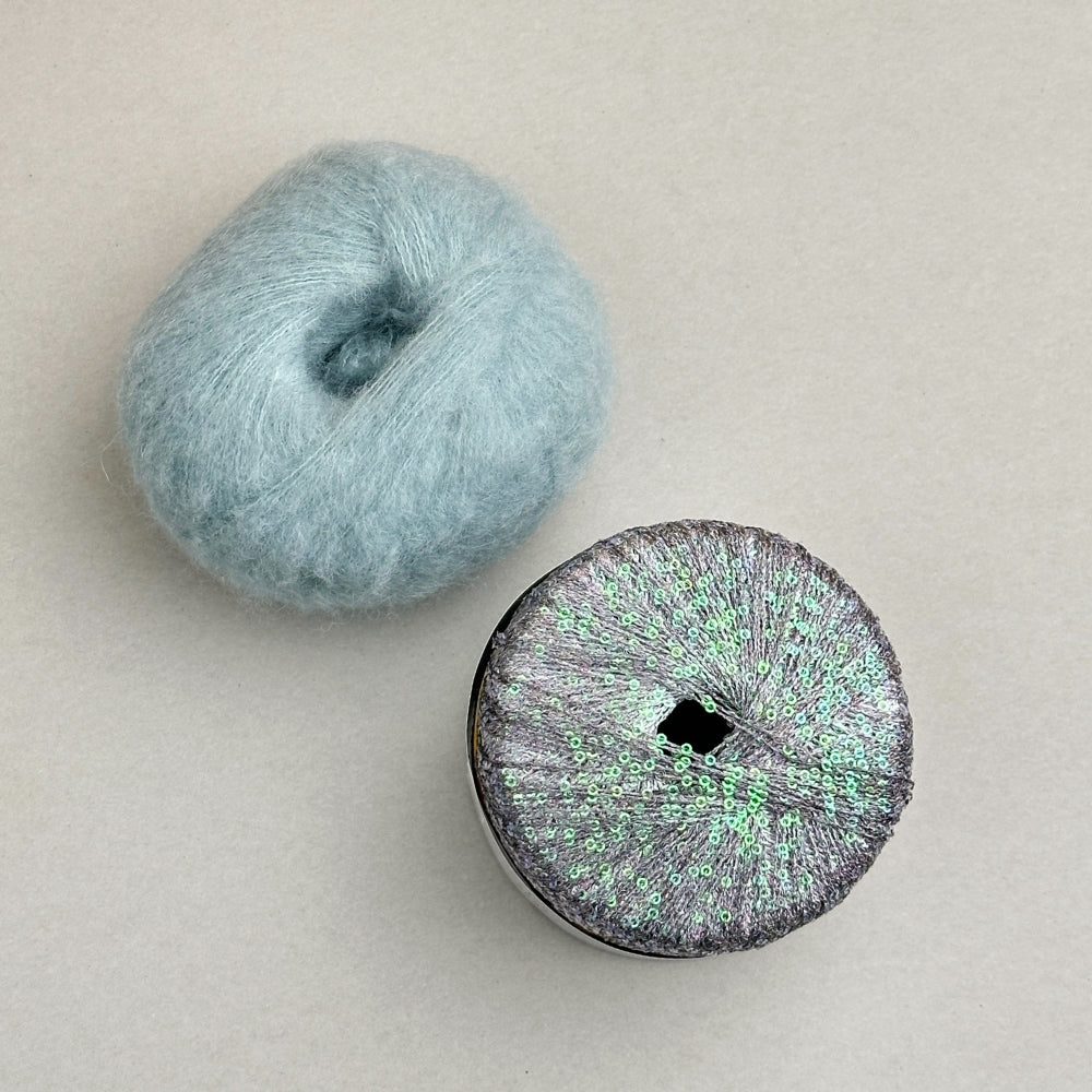 Paillettes Scarf - Strikkekit (Kimsa og Eclaire)