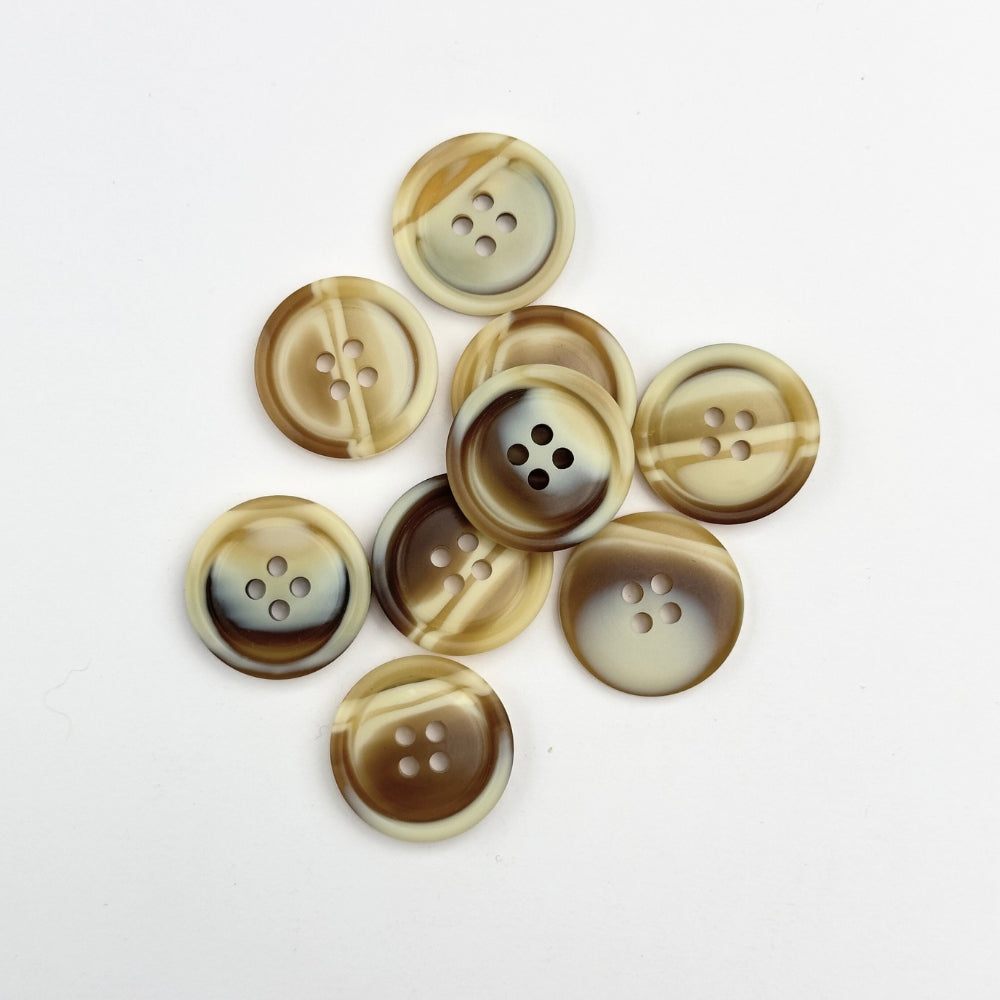 Knap - Beige/Karamel - 20 mm