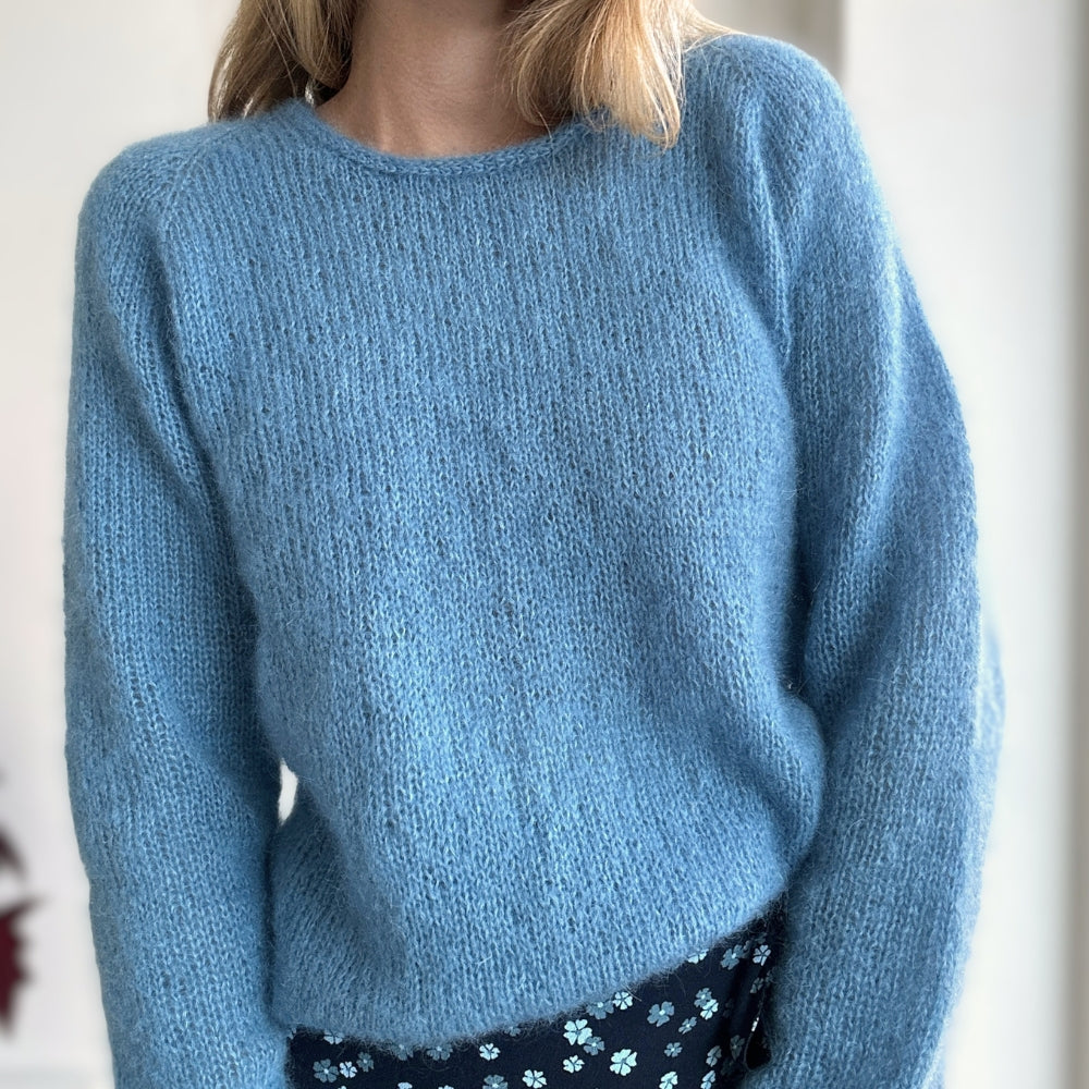 Strikkekit (uden opskrift) - Kumulus Bluse O-Neck af PetiteKnit (Silk Mohair)