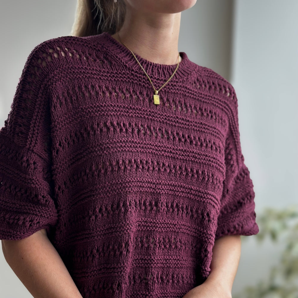 Strikkekit (uden opskrift) - Lacey_Loop_Tee af Other Loops (True Silk)