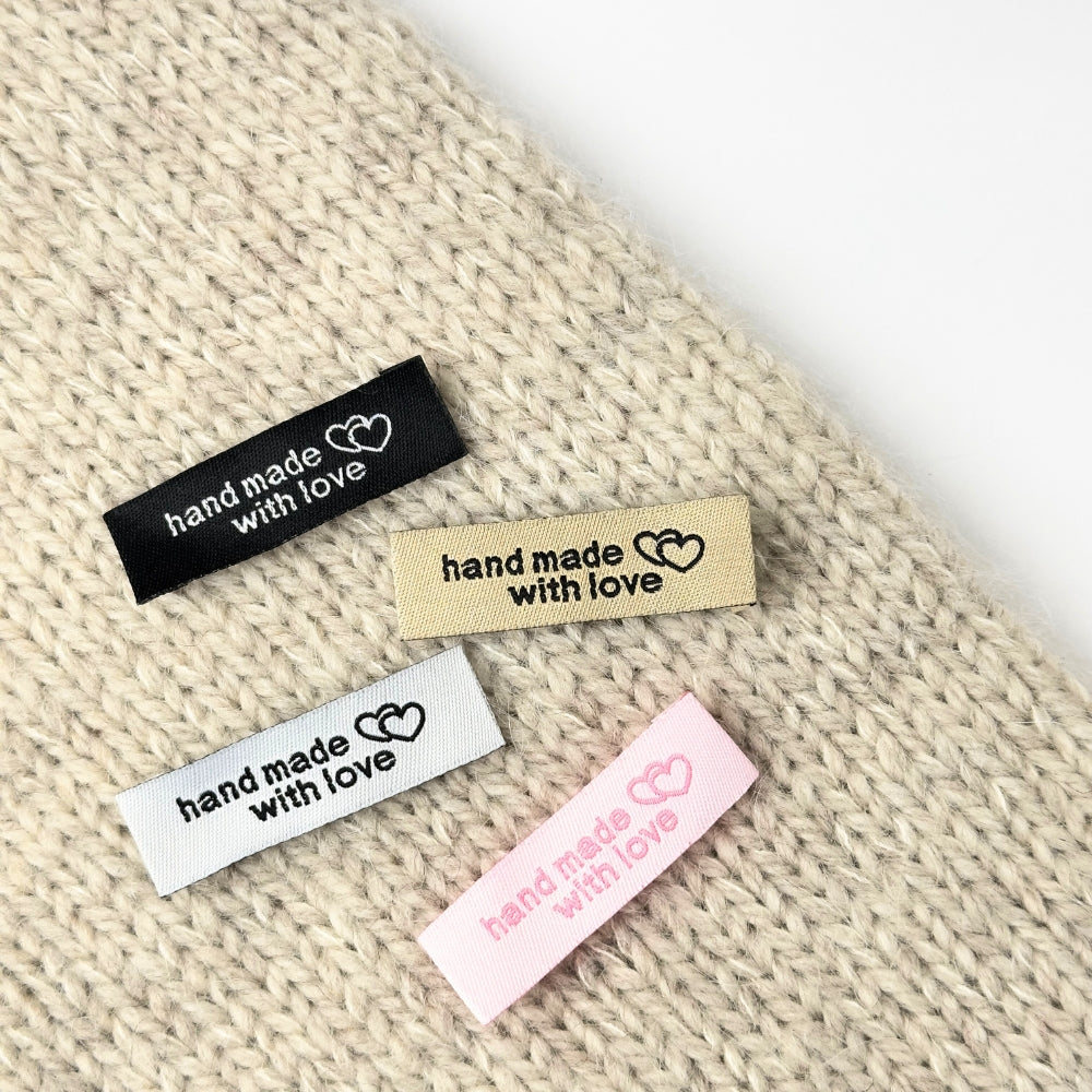 Label - Hand made with love (vælg farve)