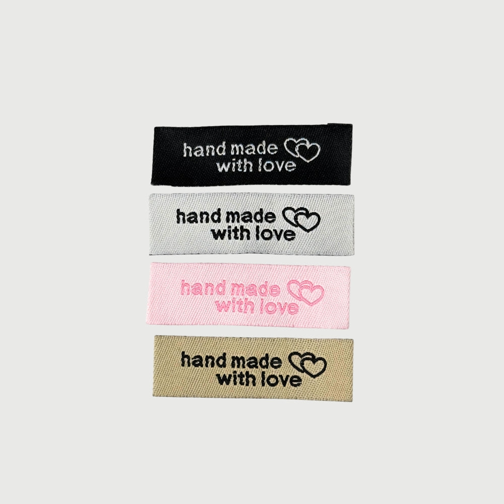 Label - Hand made with love (vælg farve)