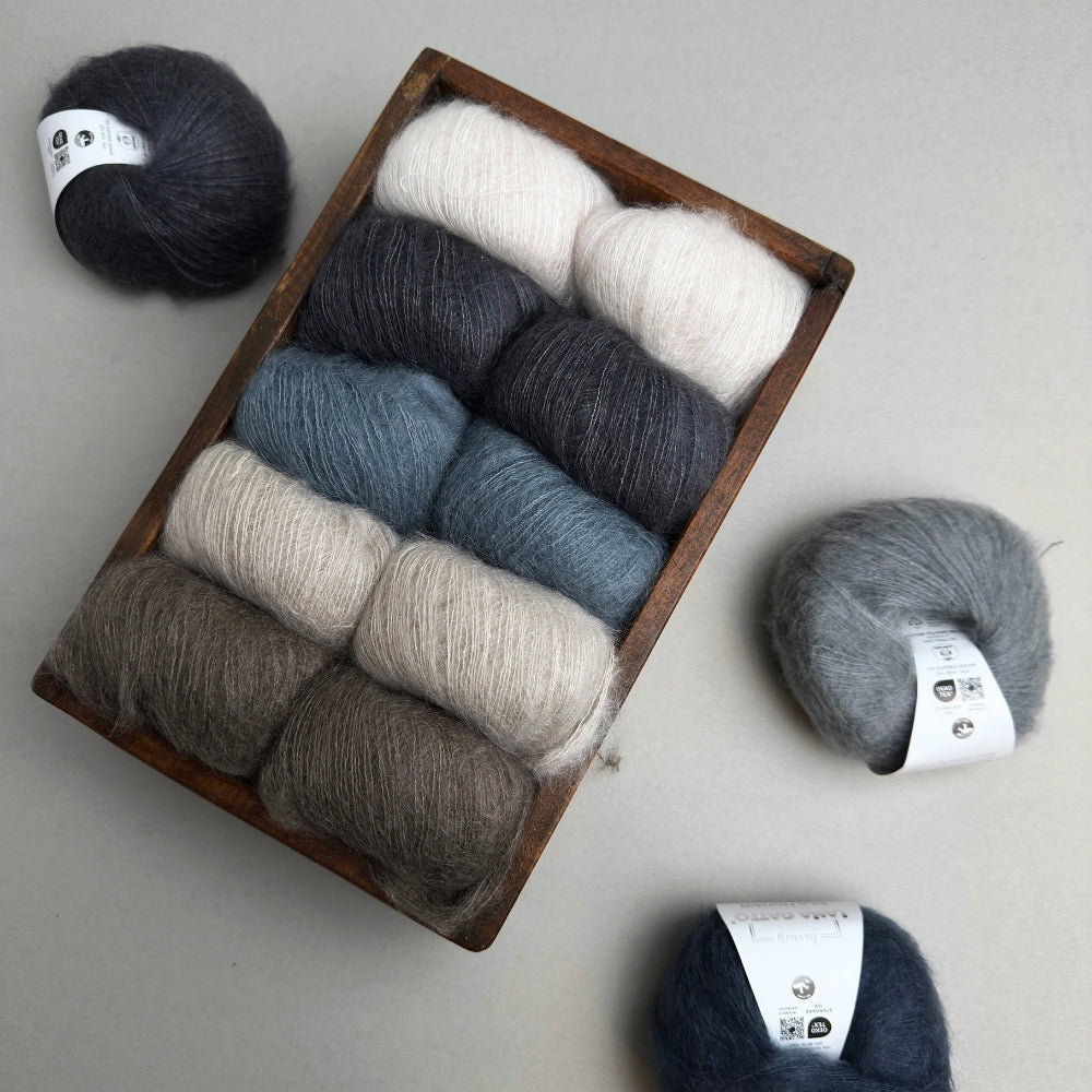 Strikkekit - Sorbet Cardigan (Kort) - Silk Mohair