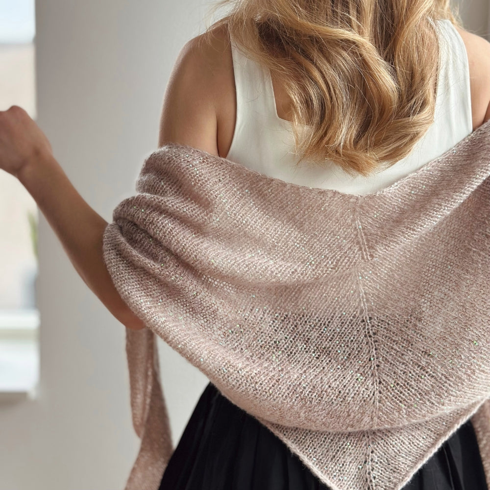 Paillettes Scarf - Strikkekit (Kimsa og Eclaire)