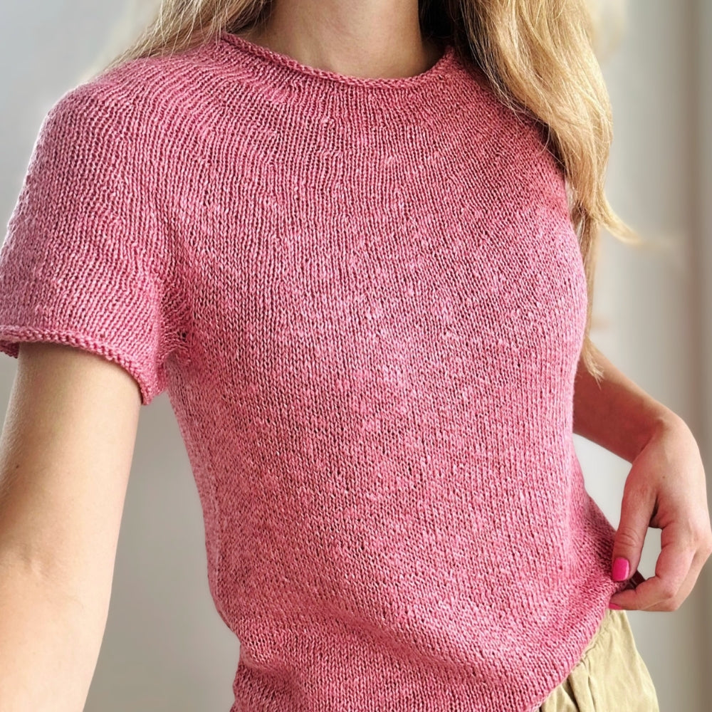 Strikkekit (uden opskrift) - Plain Yoke Tee 22 af Le Knit (Porto Rico)