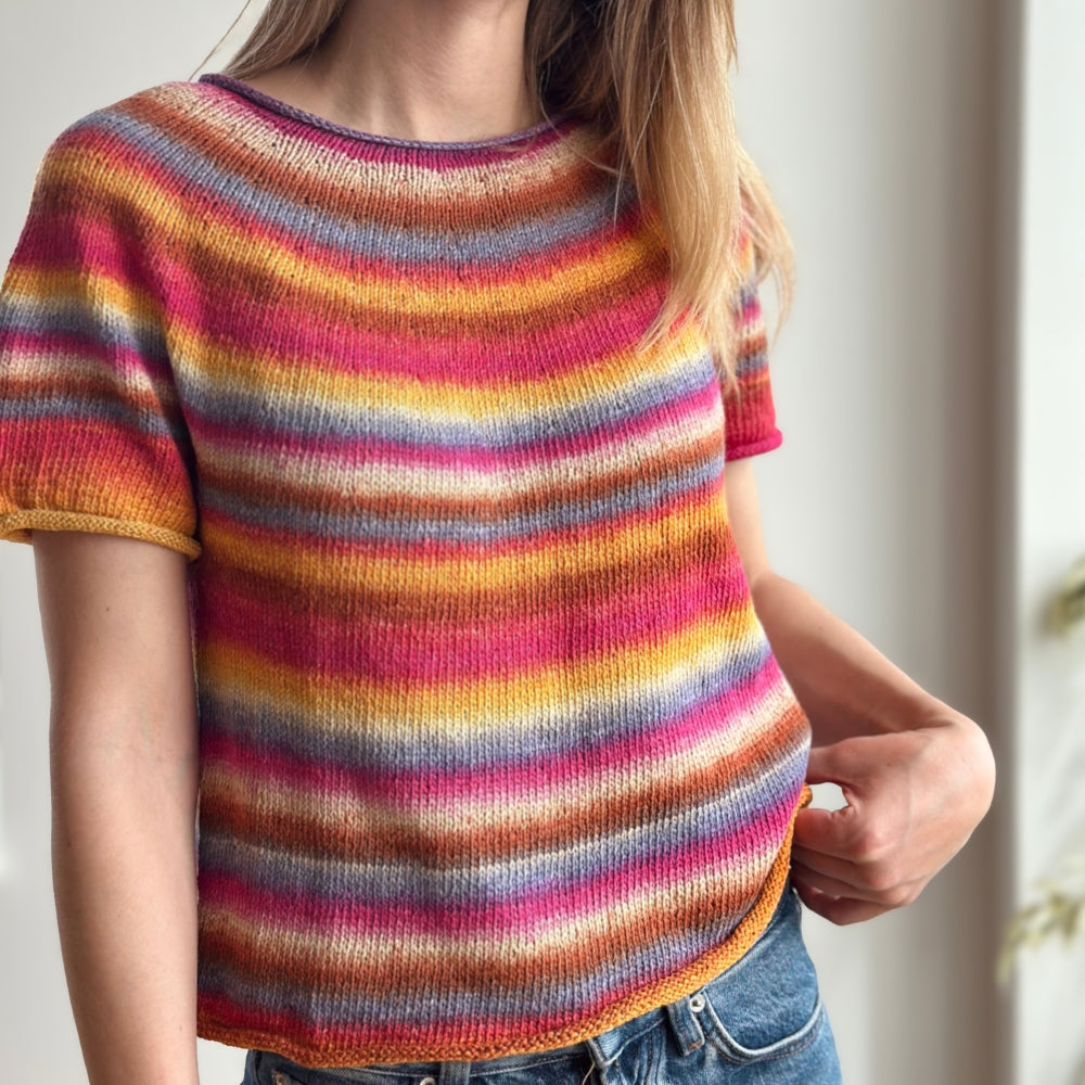 Strikkekit (uden opskrift) - Plain Yoke Tee 28 af Le Knit (Porto Rico)