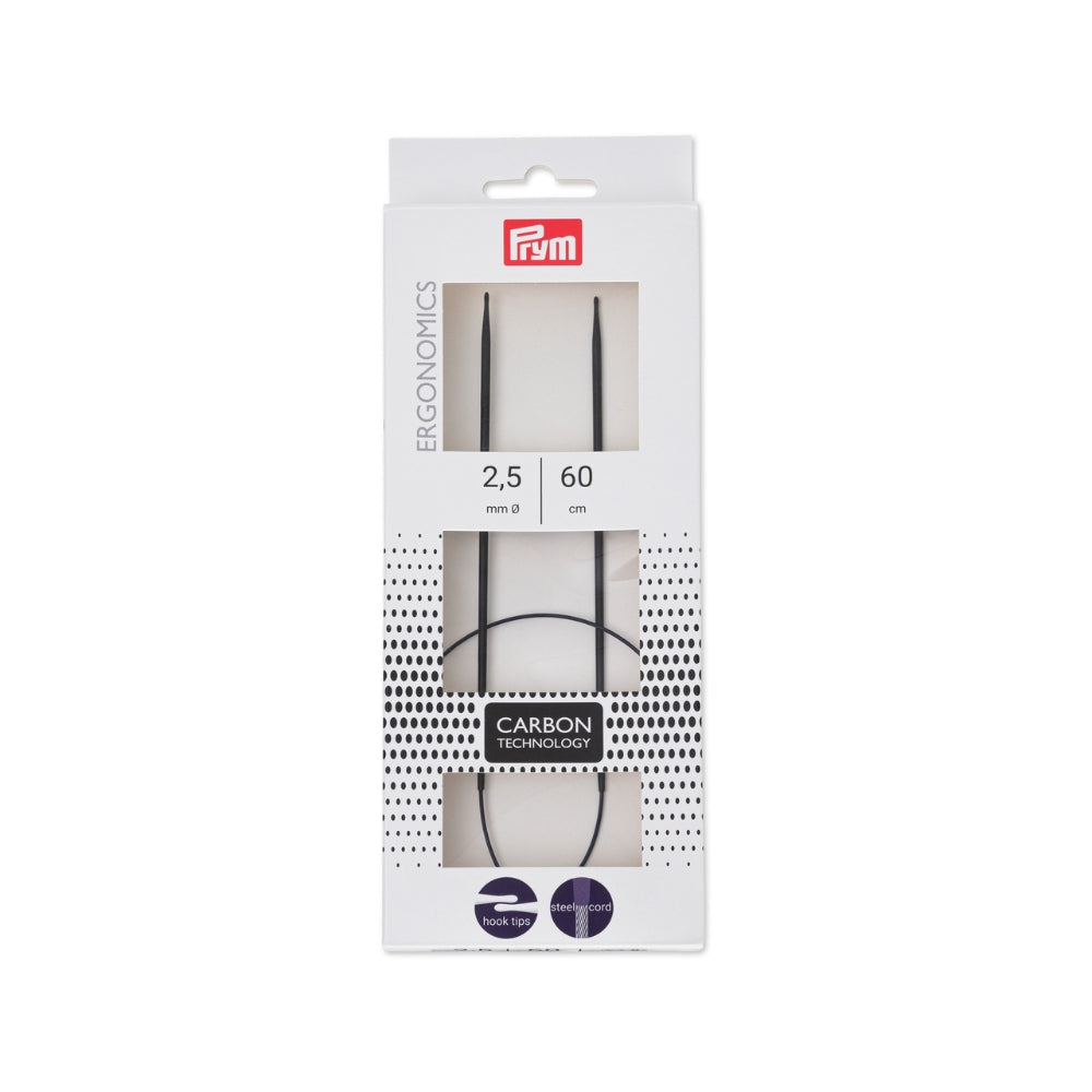 PRYM Carbon - Ergonomiske Rundpinde - 60 cm