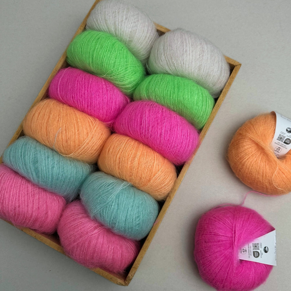 Strikkekit - Sorbet Cardigan (Lang) - Silk Mohair