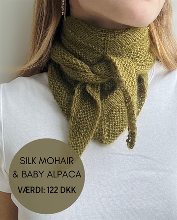 Smuksak Scarf - Strikkekit inkl. garn og digital opskrift (Silk Mohair Edition)